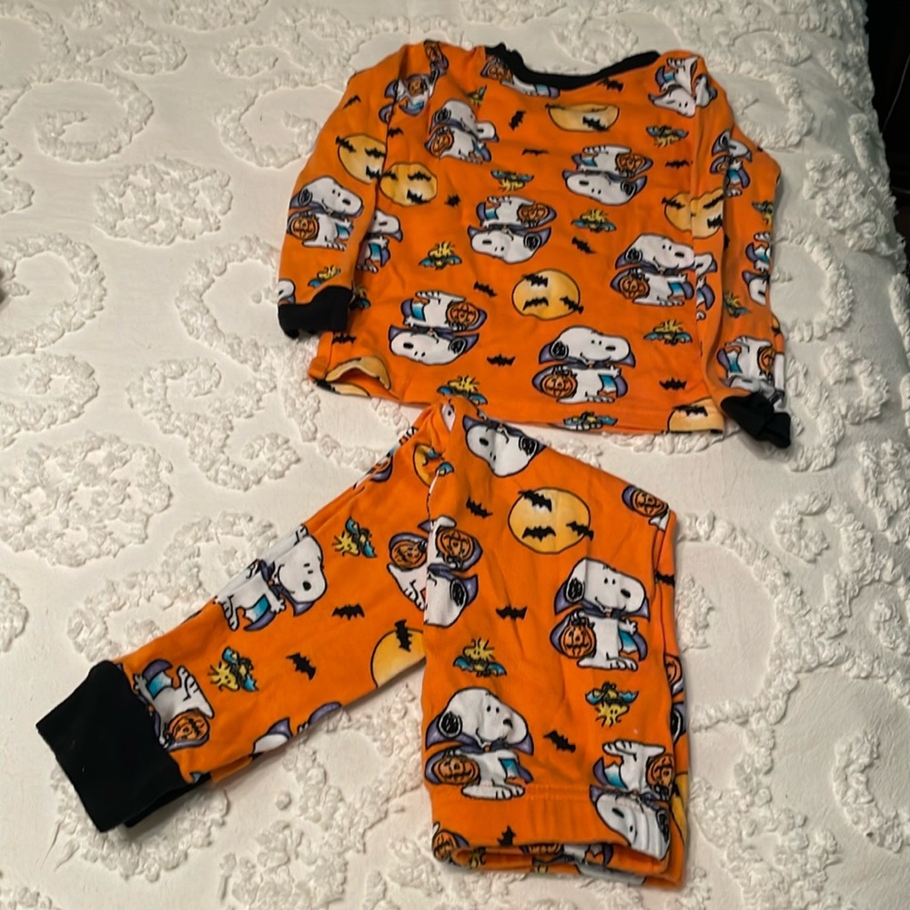Peanuts Snoopy & Woodstock Halloween Pajamas 4t toddler